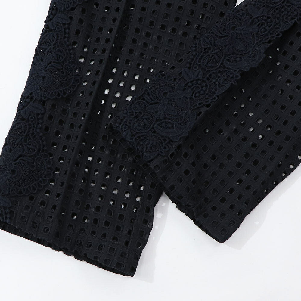 PINKO ロングパンツ ブラック レースパンツ 1N132N-8508