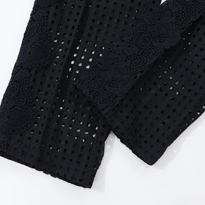 PINKO ロングパンツ ブラック レースパンツ 1N132N-8508