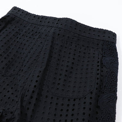 PINKO ロングパンツ ブラック レースパンツ 1N132N-8508