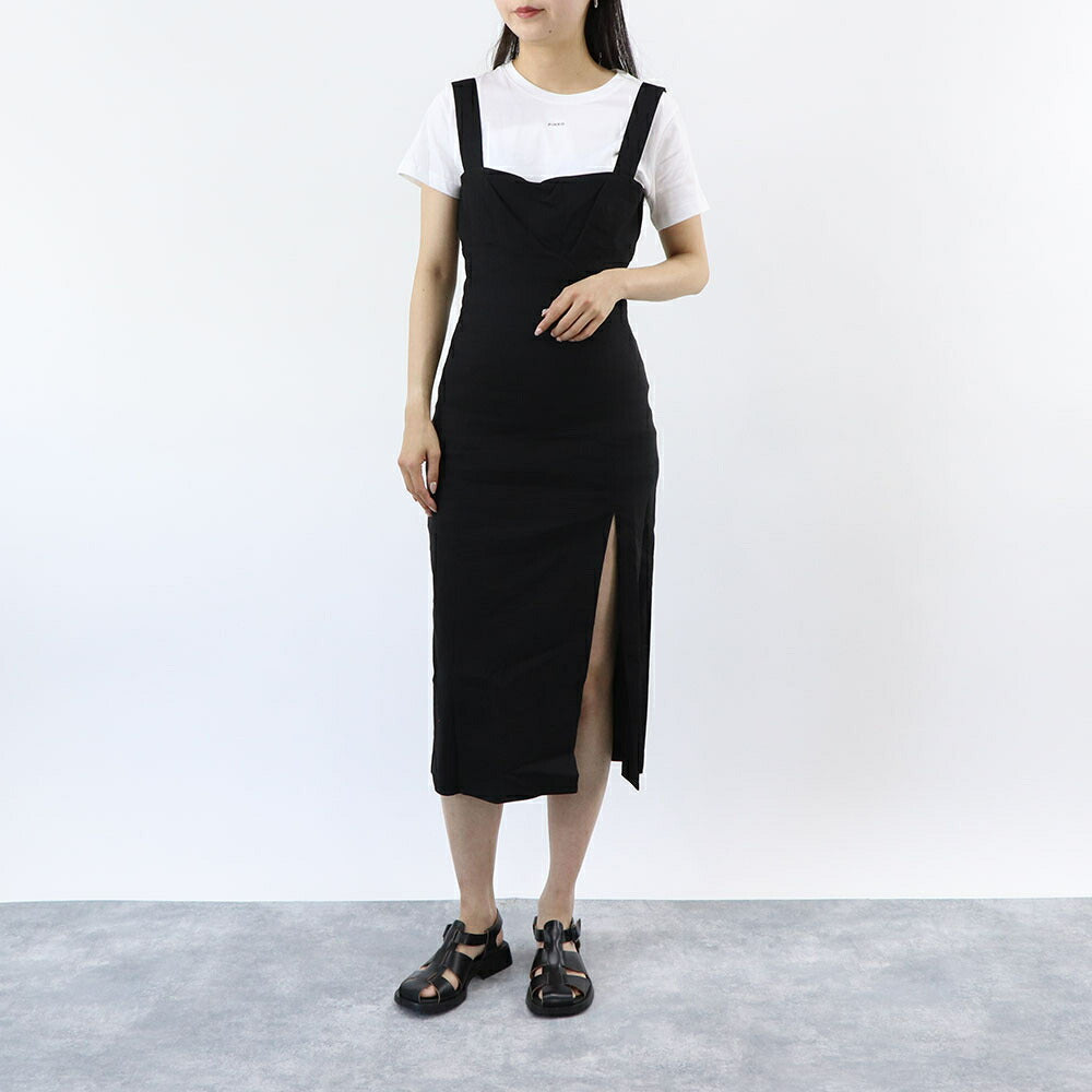 PINKO ワンピース ブラック ジャンスカ 100462-A0IM