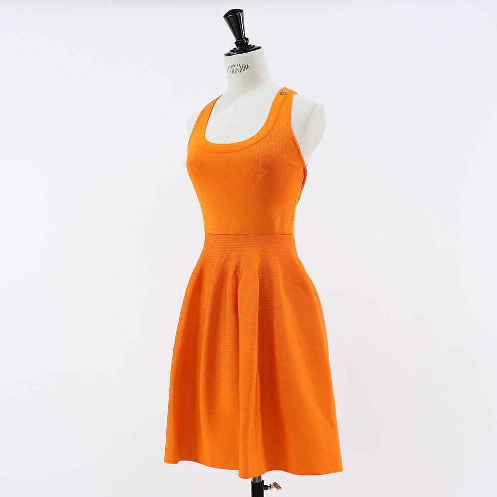 PINKO ワンピース オレンジ ブラック ミニワンピース バックデザイン 100514-A0LV