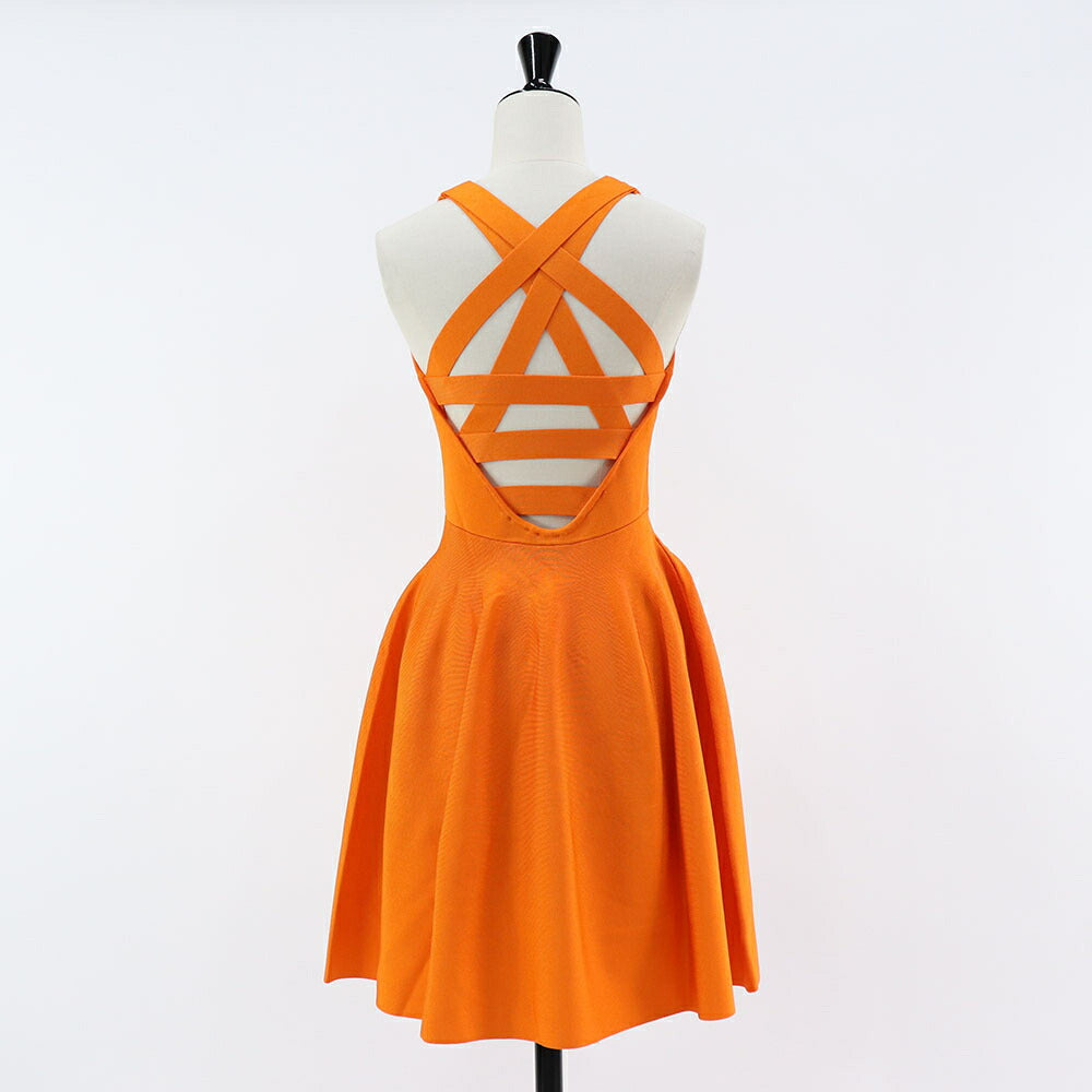 PINKO ワンピース オレンジ ブラック ミニワンピース バックデザイン 100514-A0LV