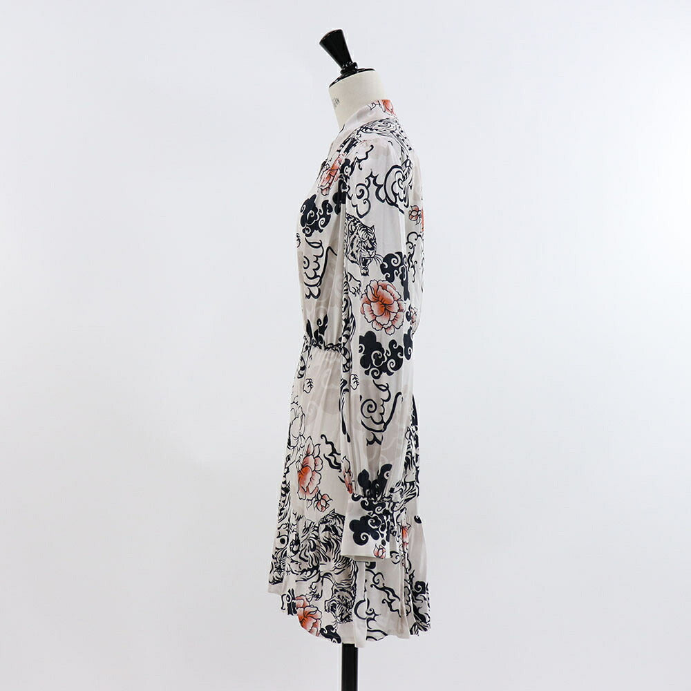 ピンコ PINKO ワンピース ホワイト 花 寅 アニマルプリント 1B14EQ-8046