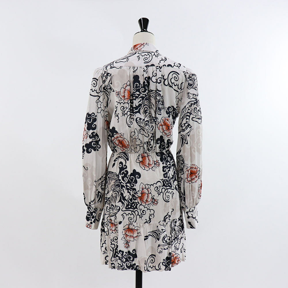 ピンコ PINKO ワンピース ホワイト 花 寅 アニマルプリント 1B14EQ-8046