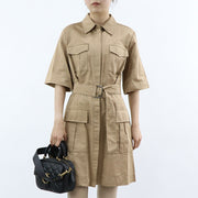 PINKO ベージュ シャツワンピース ミニワンピース 1B14EW-8004
