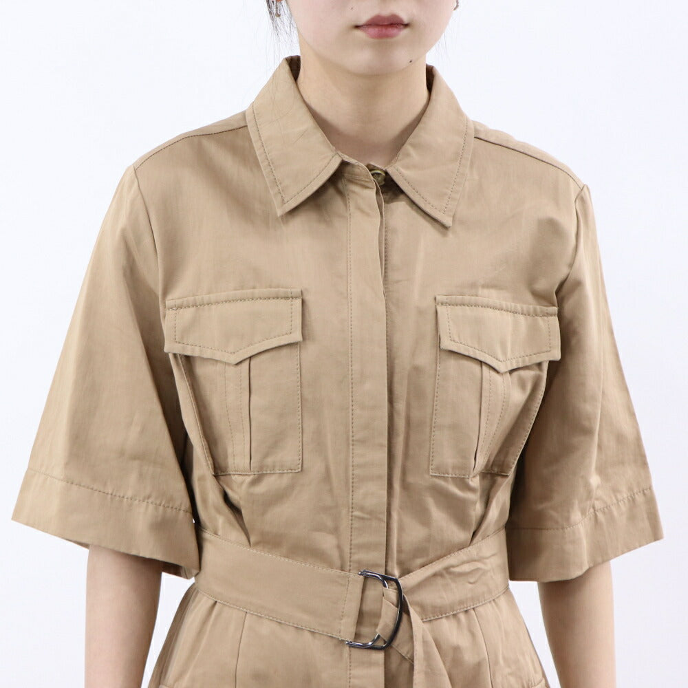 PINKO ベージュ シャツワンピース ミニワンピース 1B14EW-8004