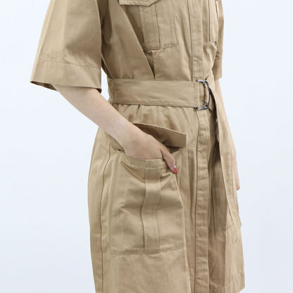 PINKO ベージュ シャツワンピース ミニワンピース 1B14EW-8004