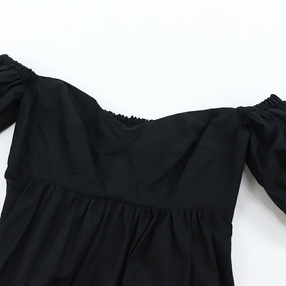 PINKO ピンコ レディース ワンピース ブラック コットン オフショルダー 1B14FF-7977