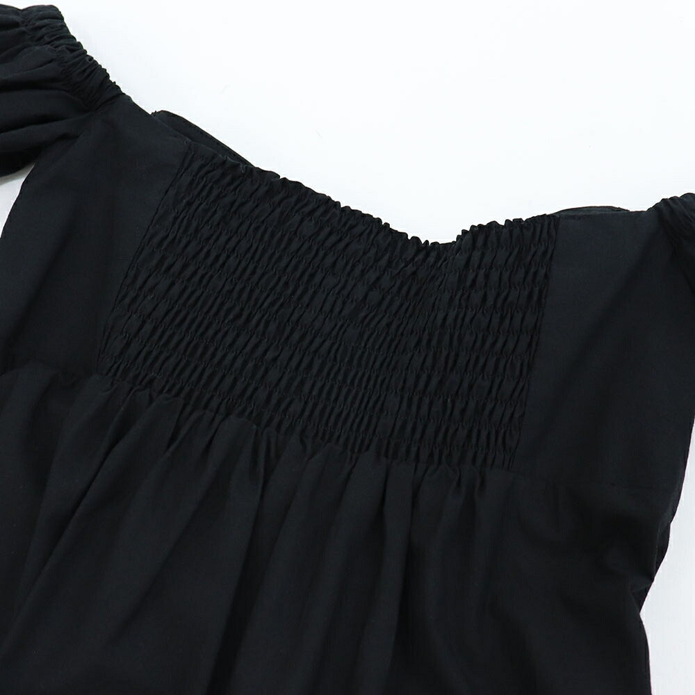 PINKO ピンコ レディース ワンピース ブラック コットン オフショルダー 1B14FF-7977
