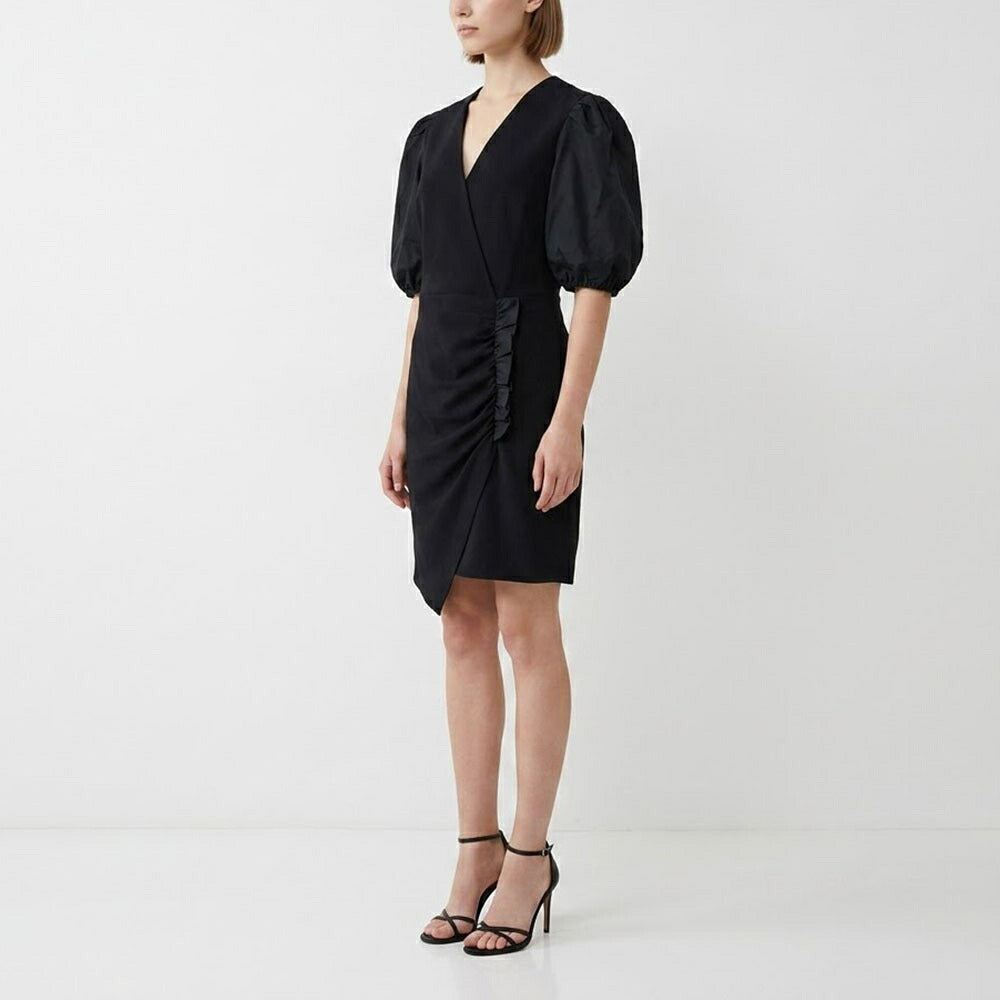 ピンコ PINKO ワンピース ブラック ミニワンピース シンプル フリル 1B14J1-8070