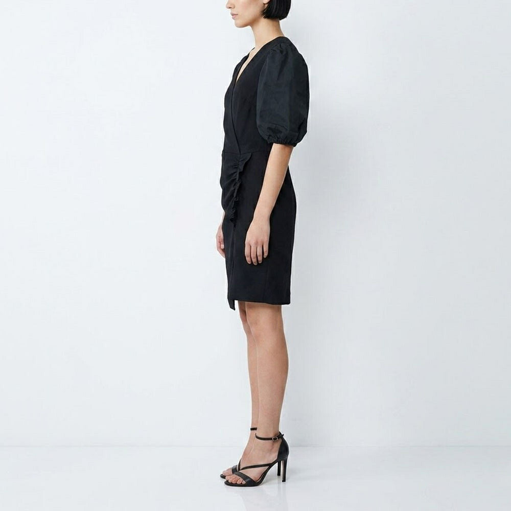 ピンコ PINKO ワンピース ブラック ミニワンピース シンプル フリル 1B14J1-8070