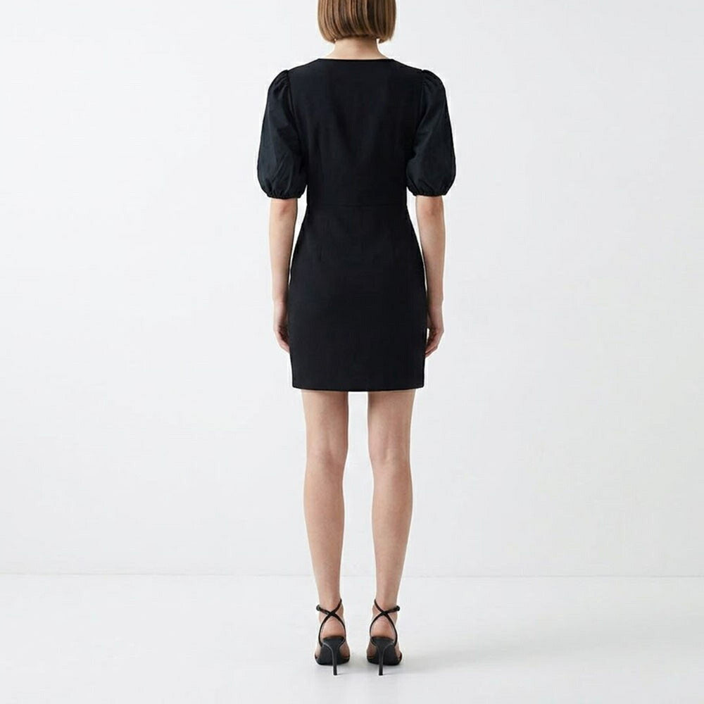 ピンコ PINKO ワンピース ブラック ミニワンピース シンプル フリル 1B14J1-8070