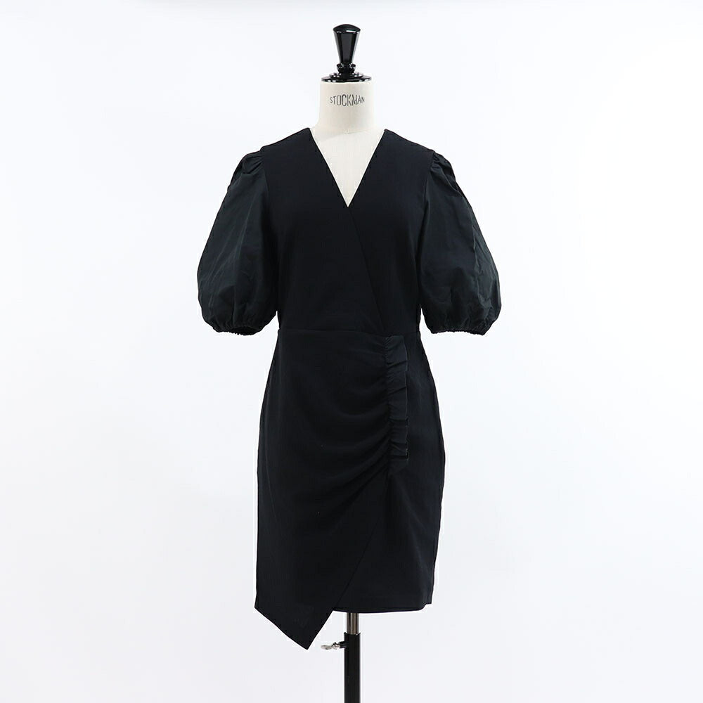 ピンコ PINKO ワンピース ブラック ミニワンピース シンプル フリル 1B14J1-8070