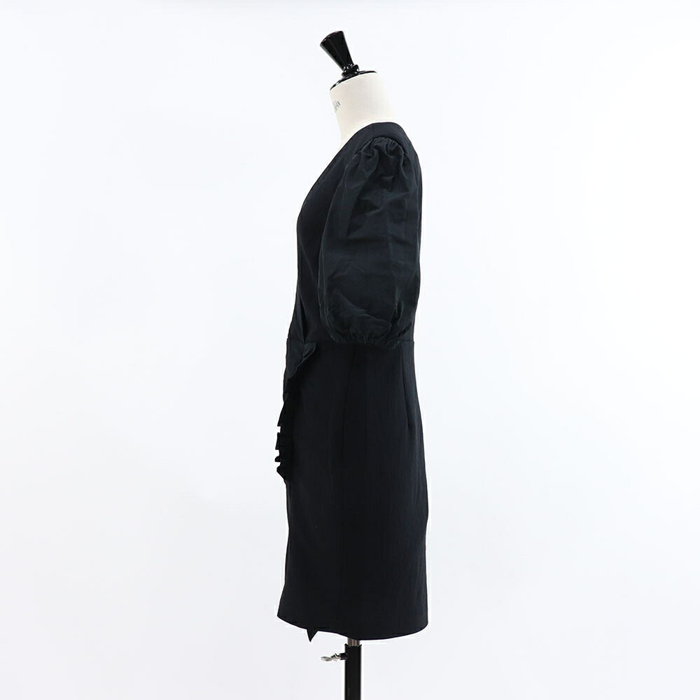 ピンコ PINKO ワンピース ブラック ミニワンピース シンプル フリル 1B14J1-8070
