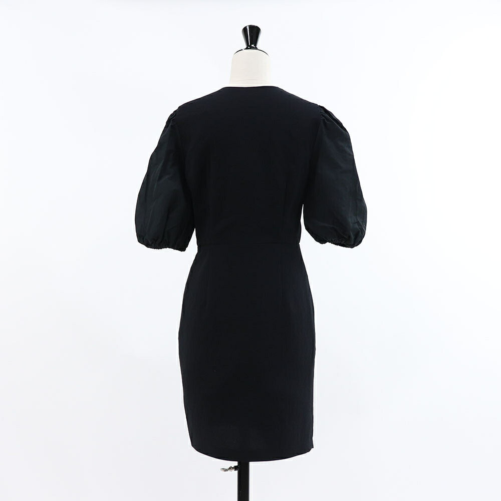 ピンコ PINKO ワンピース ブラック ミニワンピース シンプル フリル 1B14J1-8070