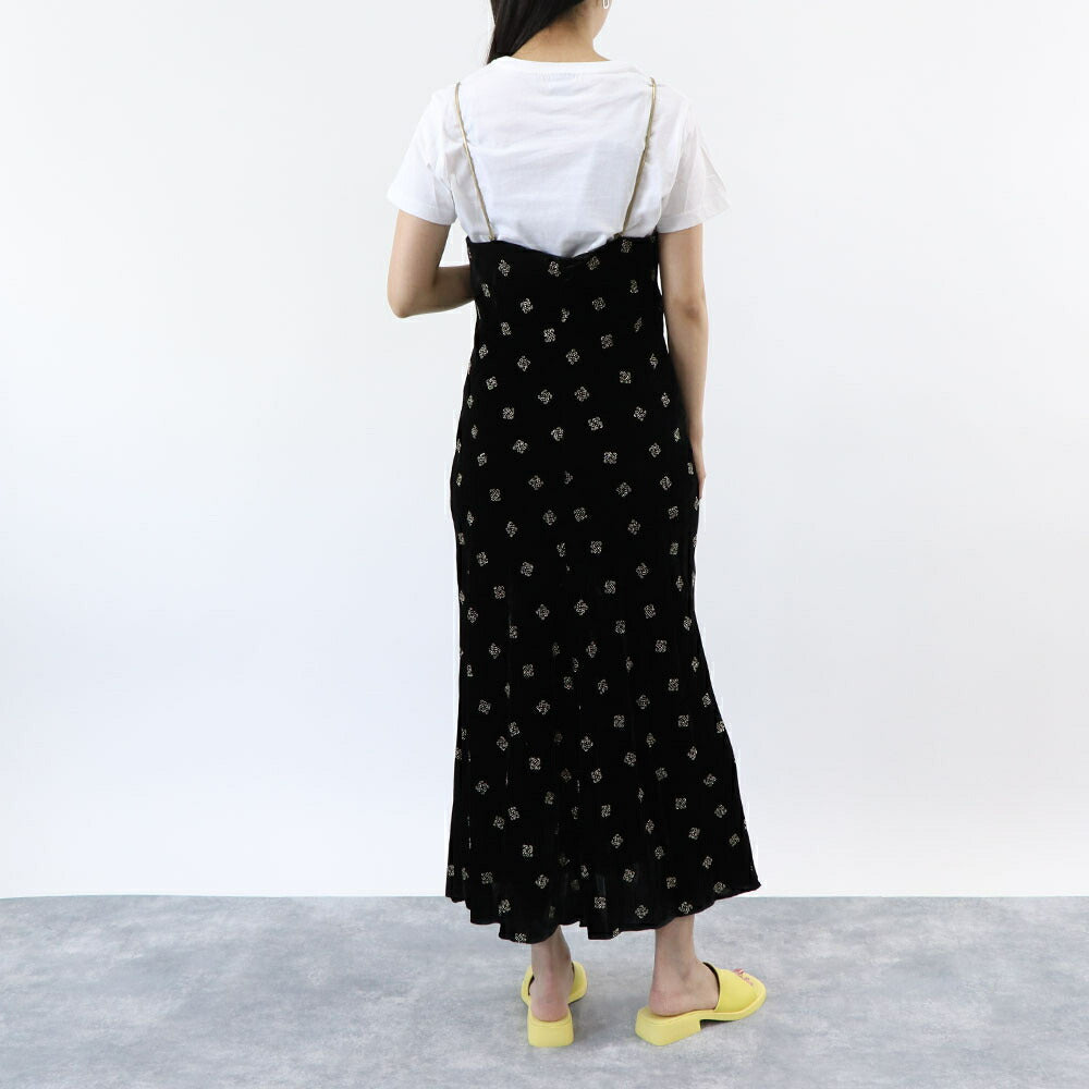 PINKO ワンピース ブラック ベロア 1B14NL-8264