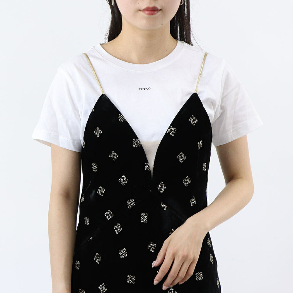 PINKO ワンピース ブラック ベロア 1B14NL-8264