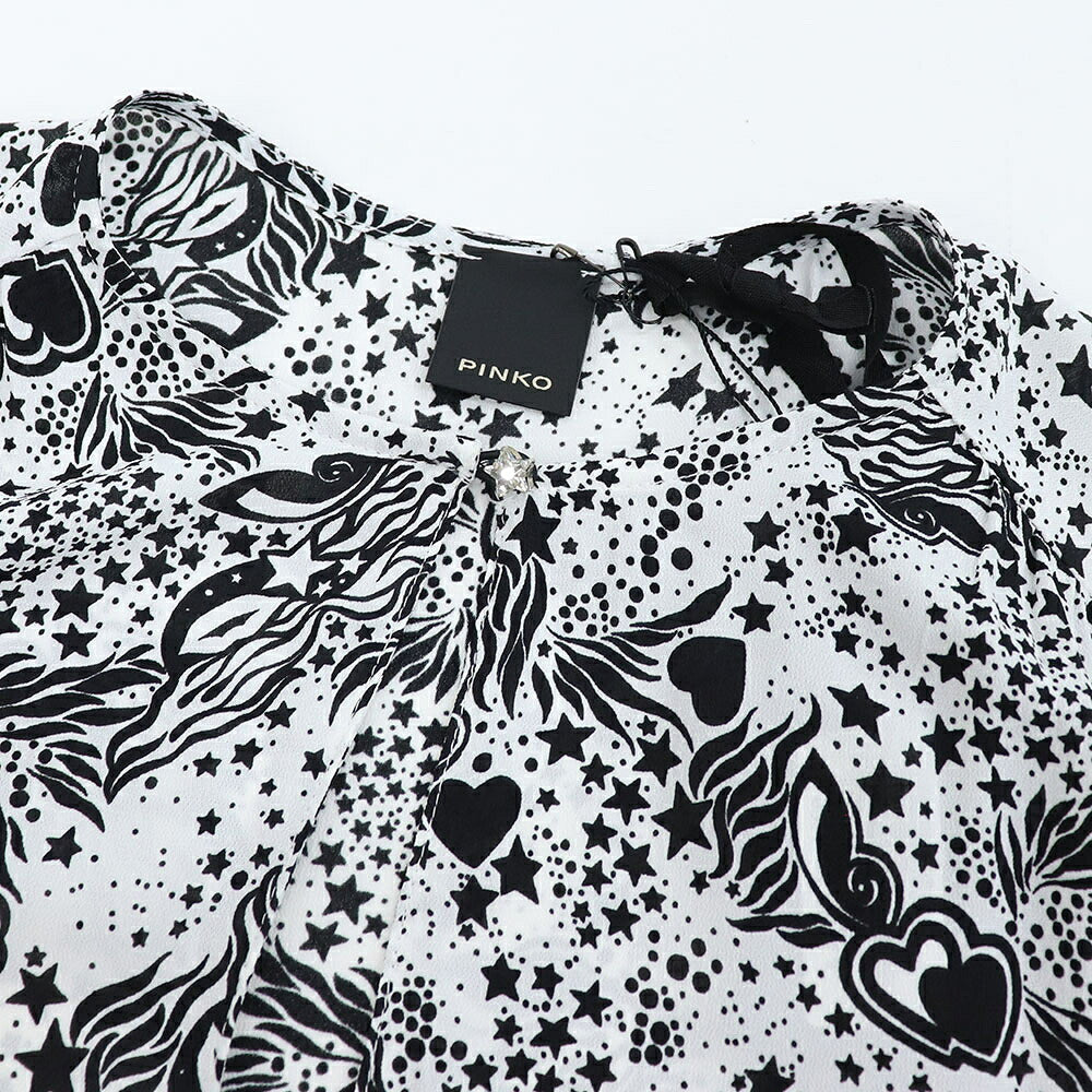 PINKO ピンコ レディース ワンピース ホワイト レーヨン 総柄 1G14K2-7900