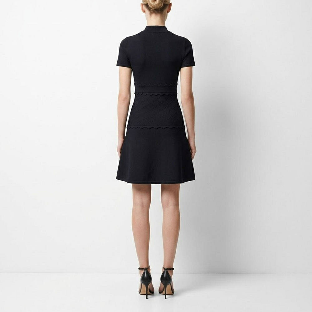 ピンコ PINKO ワンピース ブラック ニットワンピース スカラップ 1G155M-Y6E6