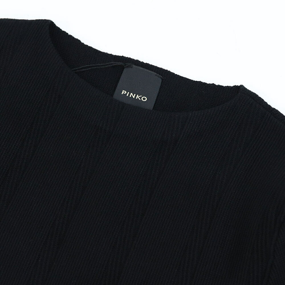 PINKO ピンコ レディース ワンピース ブラック ビスコース ニットワンピース 1G1587-Y6F7