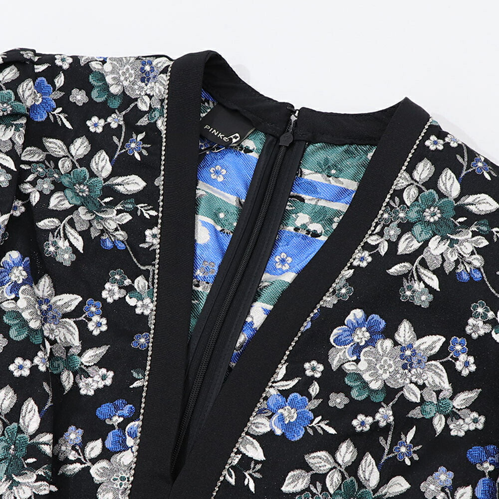 PINKO ピンコ レディース ワンピース ブラック 花柄 ミニワンピース 1G15QH-8438