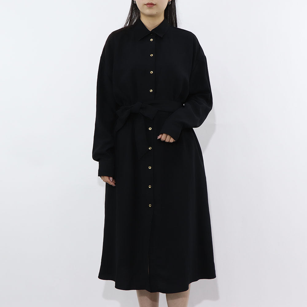 PINKO ブラック シンプル シャツワンピース 1G15Y5-8270