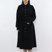 PINKO ブラック シンプル シャツワンピース 1G15Y5-8270