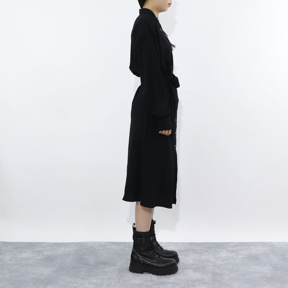 PINKO ブラック シンプル シャツワンピース 1G15Y5-8270