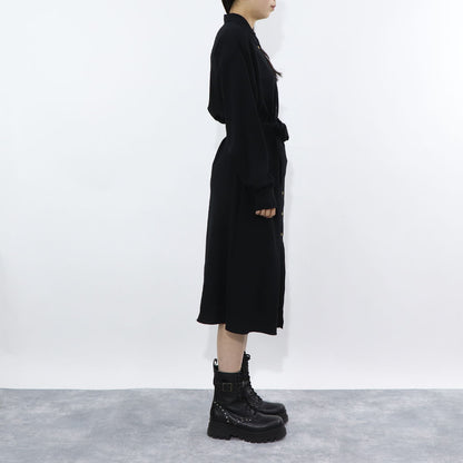 PINKO ブラック シンプル シャツワンピース 1G15Y5-8270