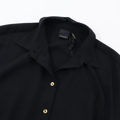 PINKO ブラック シンプル シャツワンピース 1G15Y5-8270