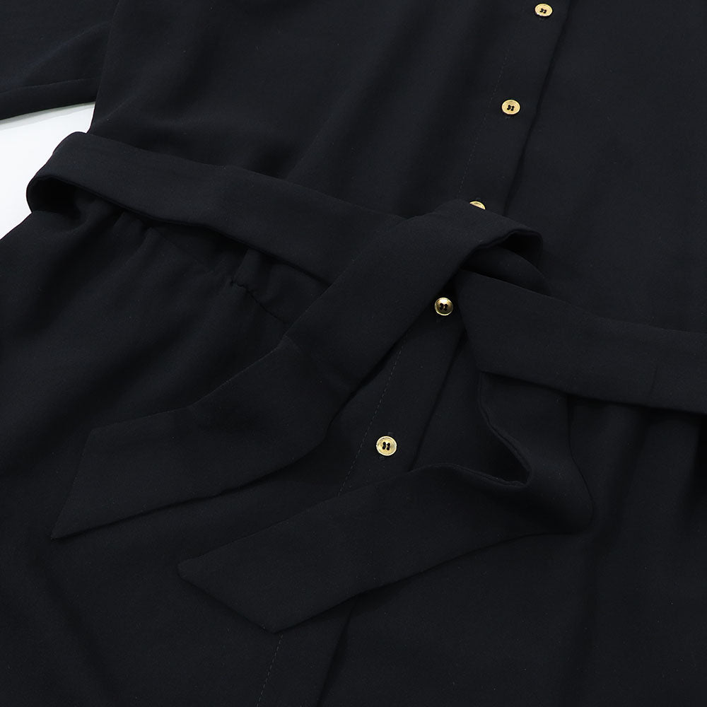 PINKO ブラック シンプル シャツワンピース 1G15Y5-8270