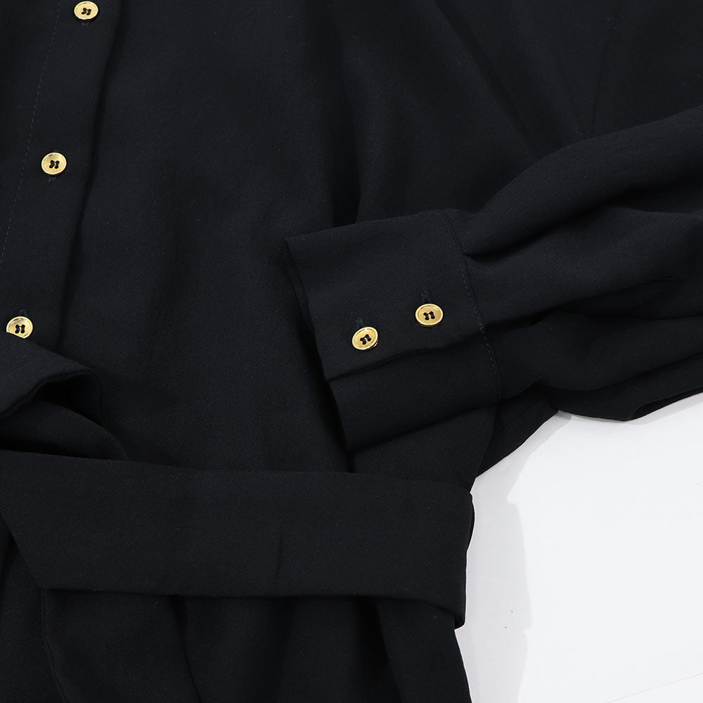 PINKO ブラック シンプル シャツワンピース 1G15Y5-8270