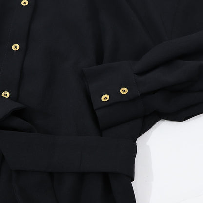 PINKO ブラック シンプル シャツワンピース 1G15Y5-8270