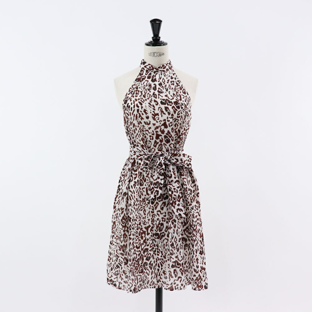 PINKO ワンピース ブラウン ヒョウ柄 1G1633-Y6VZ
