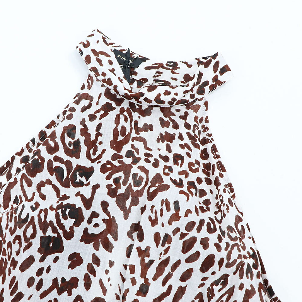 PINKO ワンピース ブラウン ヒョウ柄 1G1633-Y6VZ