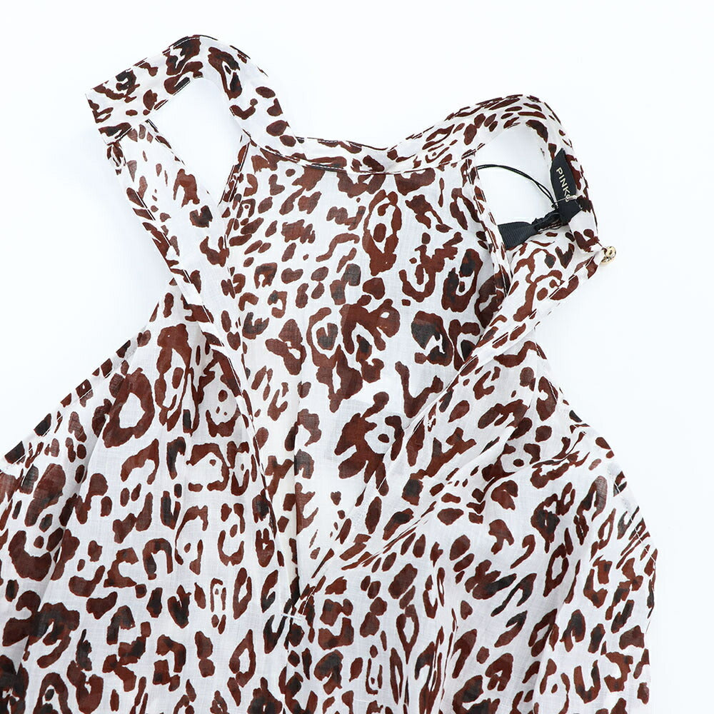 PINKO ワンピース ブラウン ヒョウ柄 1G1633-Y6VZ