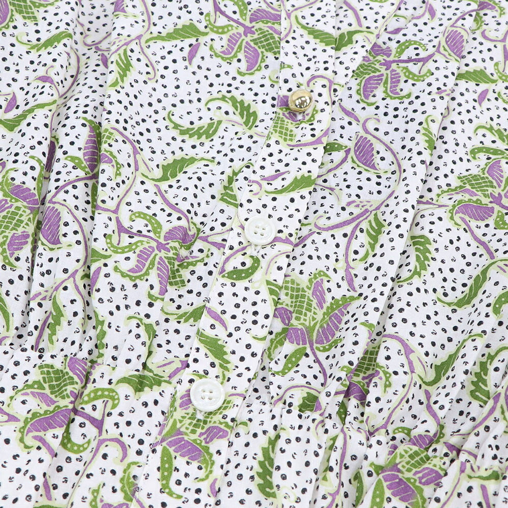 ピンコ PINKO ワンピース ホワイト系 ボタニカル柄 花柄 1G163R-8462