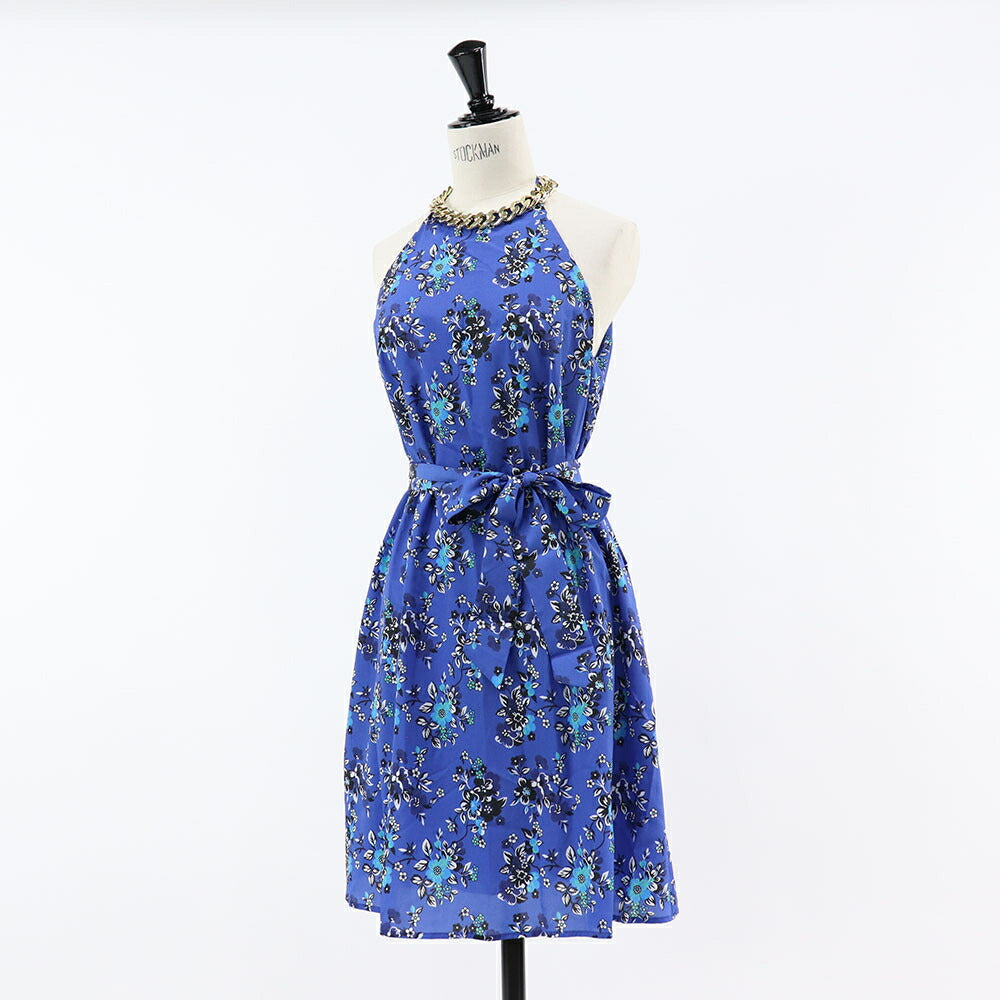 PINKO ワンピース ブルー ホルターネック 1G164G-8460