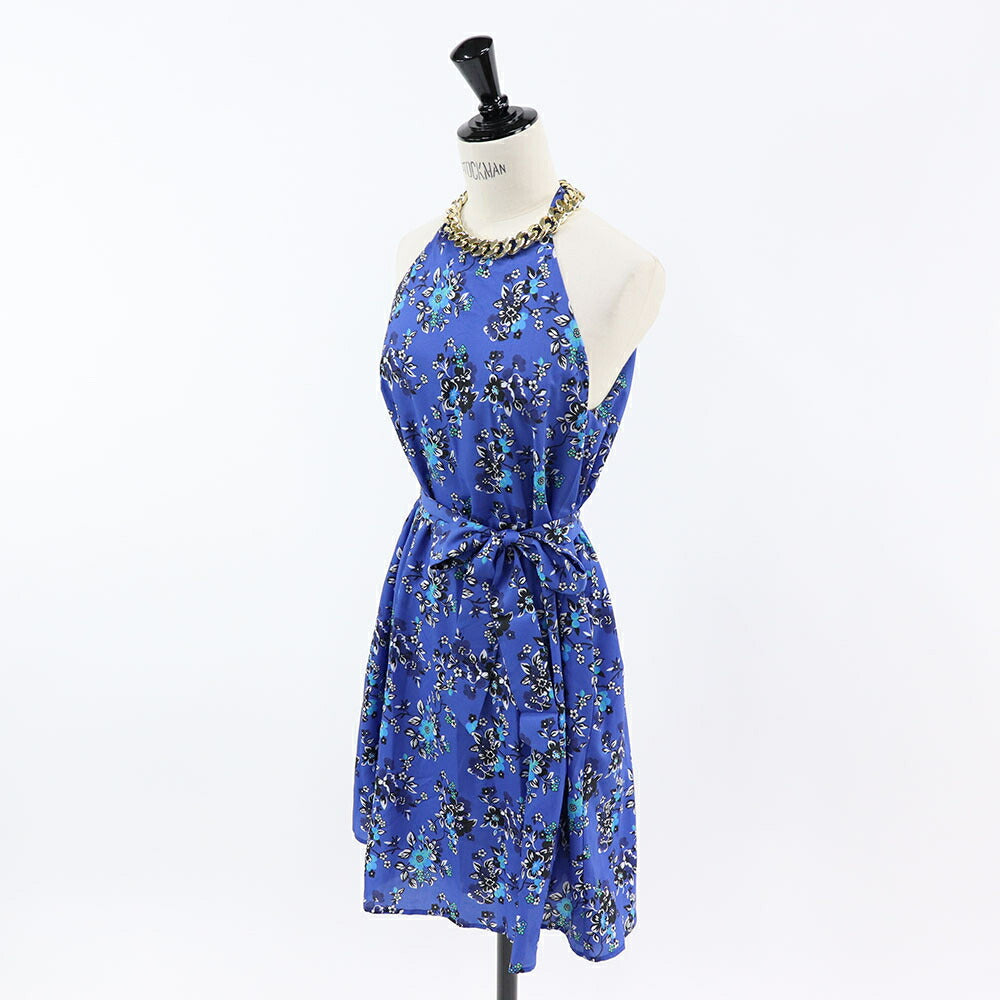 PINKO ワンピース ブルー ホルターネック 1G164G-8460