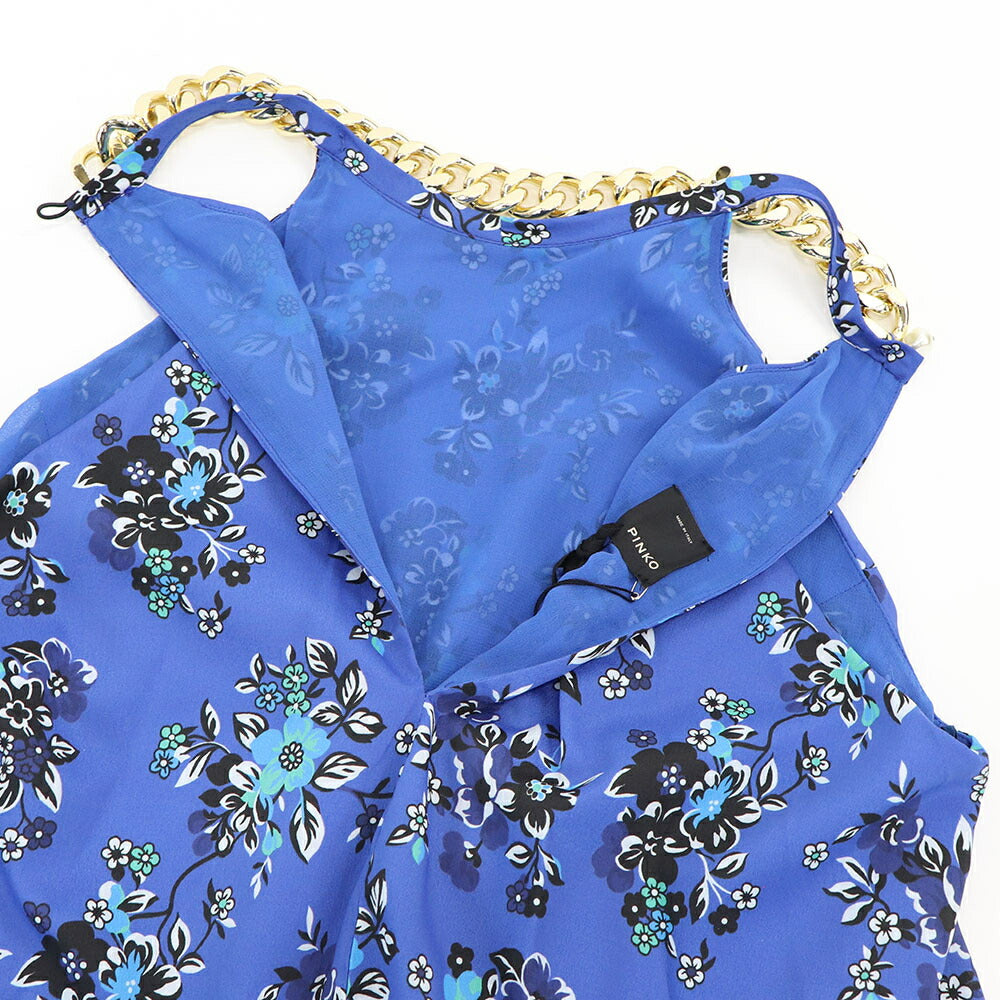 PINKO ワンピース ブルー ホルターネック 1G164G-8460