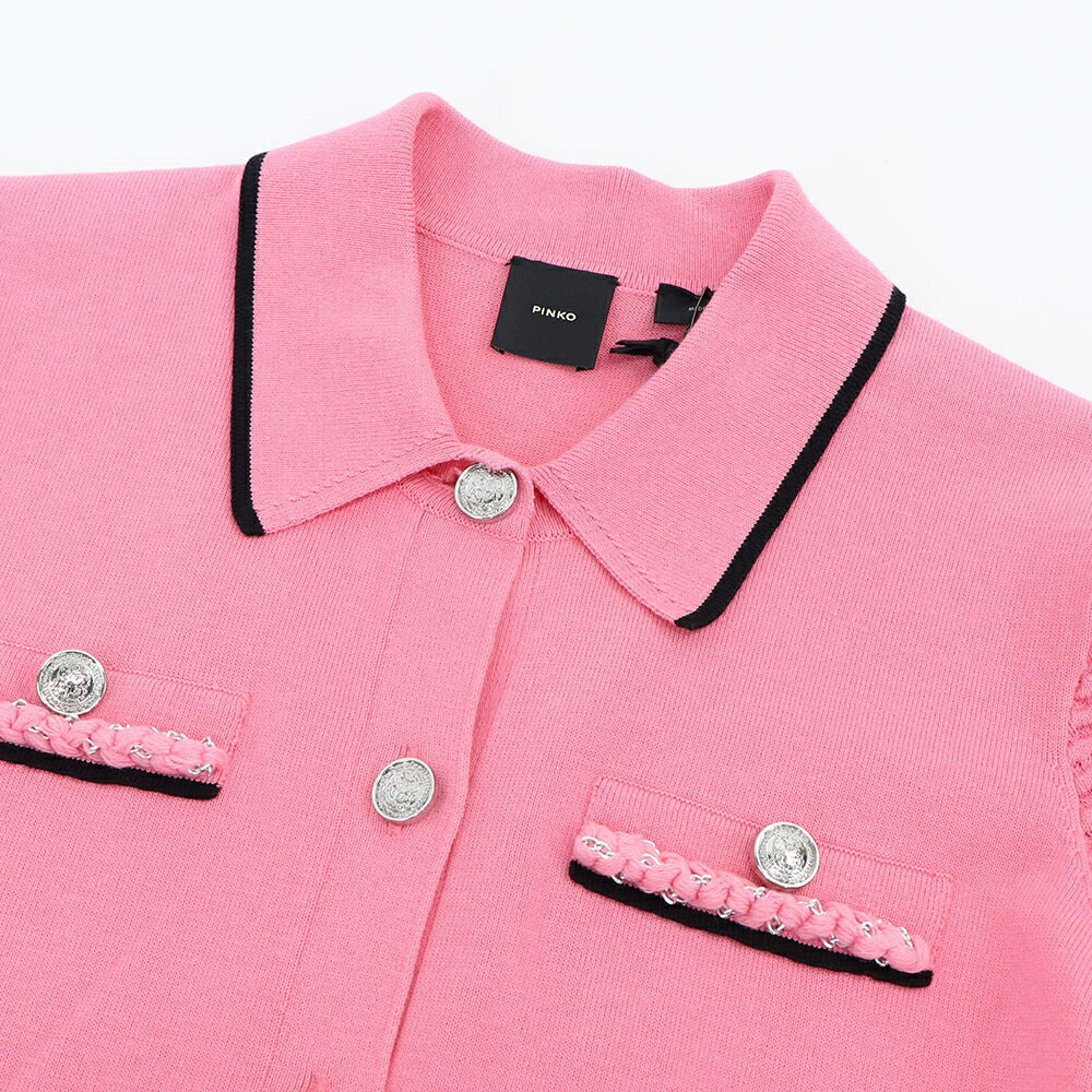PINKO ピンコ レディース ワンピース ピンク ニットワンピース 襟付き 1G176B-Y7ZA