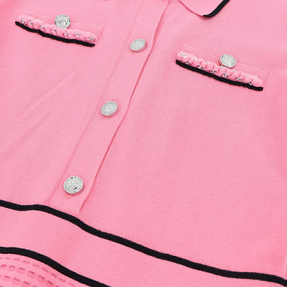 PINKO ピンコ レディース ワンピース ピンク ニットワンピース 襟付き 1G176B-Y7ZA