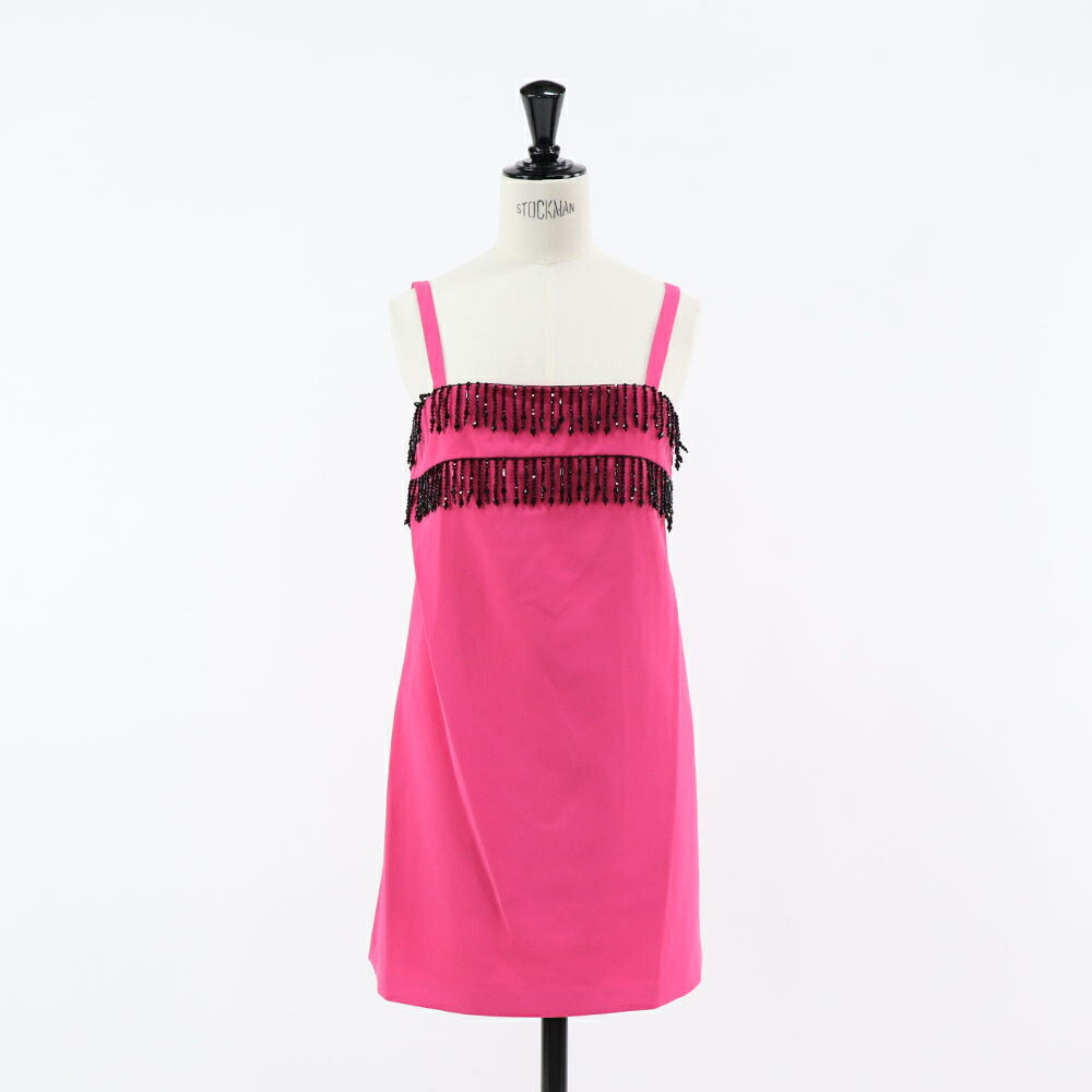 PINKO ピンク ミニワンピース キャミワンピース ビーズ 1G183B-7624