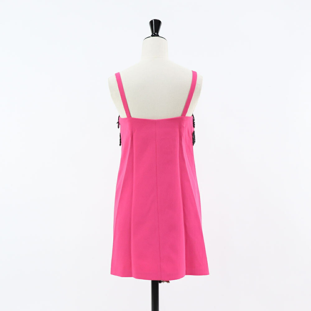 PINKO ピンク ミニワンピース キャミワンピース ビーズ 1G183B-7624