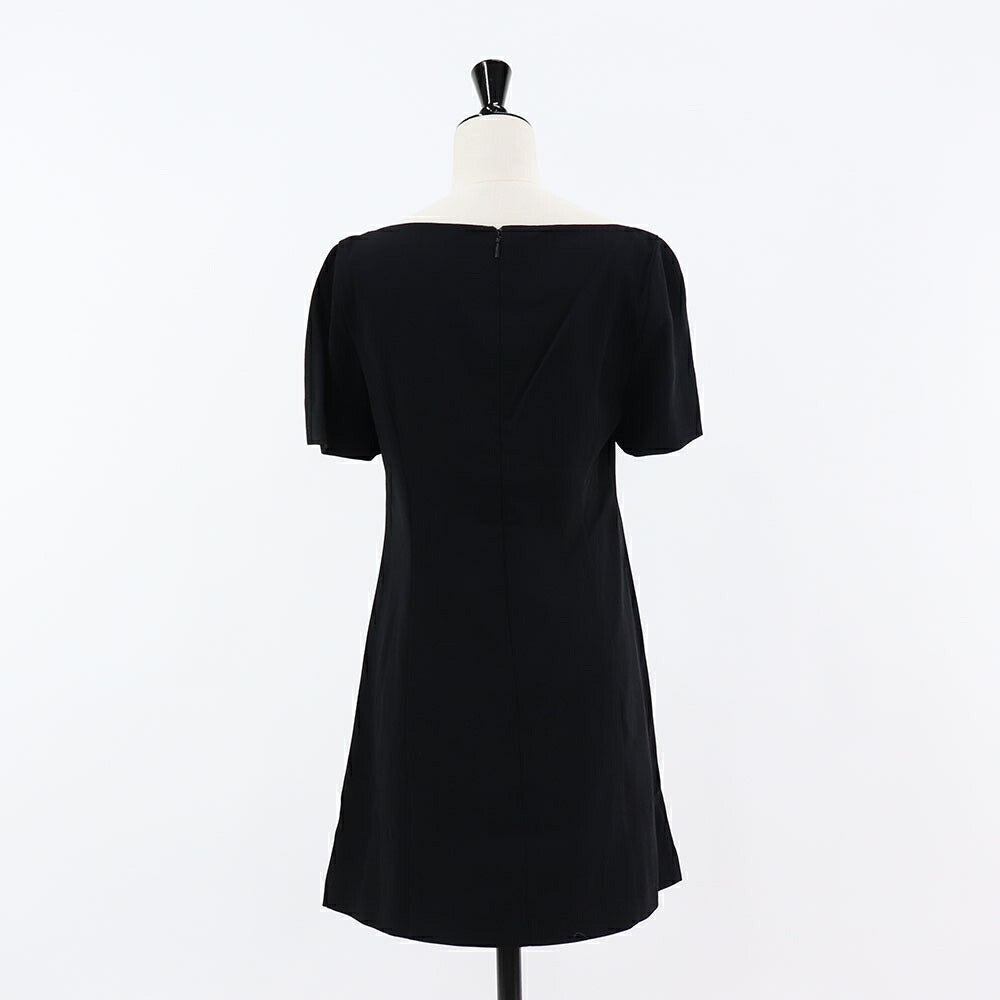 PINKO ピンク ブラック ミニワンピース 無地 シンプル 1G18D4-7624