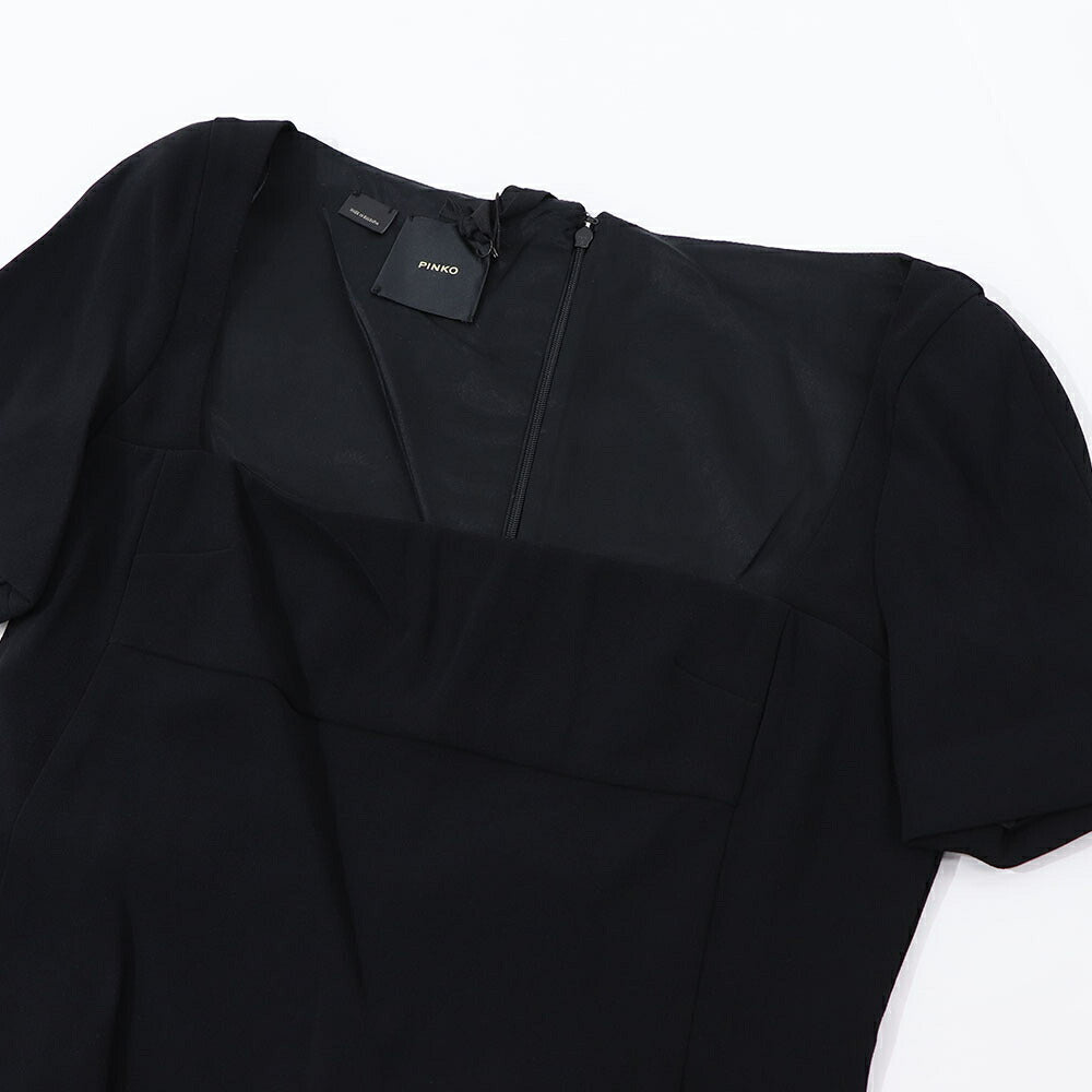 PINKO ピンク ブラック ミニワンピース 無地 シンプル 1G18D4-7624