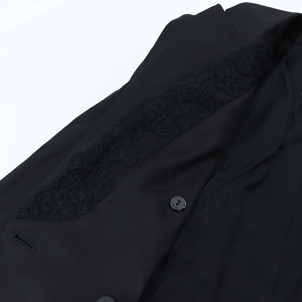PINKO スカート ブラック ダブルジャケット ロング丈 レース 1G18HL-V09X