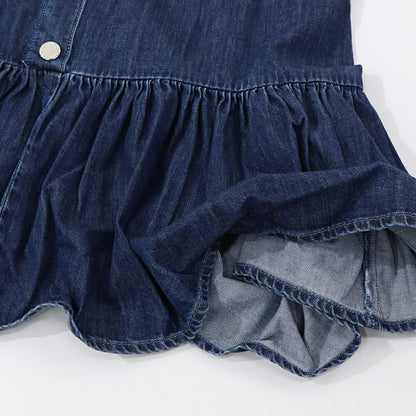 PINKO ブルー シャツワンピース ラインストーン デニム 1J10RS-Y7JD