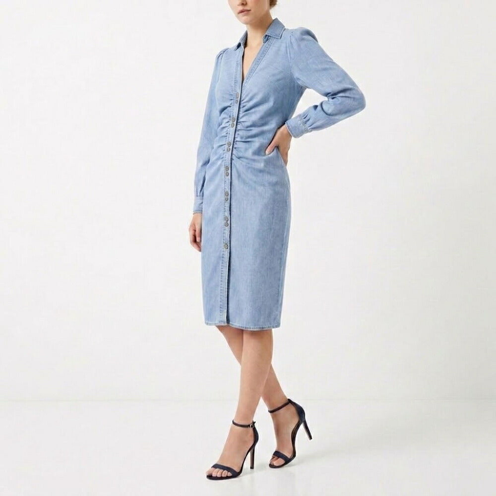 PINKO ピンコ レディース ワンピース ブルー デニム シャツワンピース ロング丈 1J10UK-Y82X