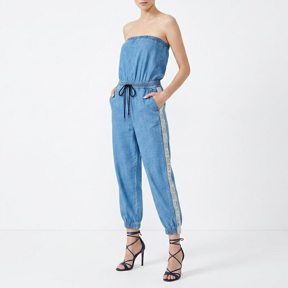 PINKO ピンコ レディース ワンピース ブルー クロップド デニム オールインワン 1J10XN-Y82X